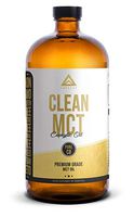 Clean MCT Oil: 100% Pure C8 Caprylic Acid Triglycerides | Best Ketogenic Diet Supplement | The Perfect Keto Coffee Fat for Ketones | by LevelUp® (32oz Glass Bottle)