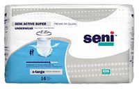 Seni Active Super, Underwear for Moderate to Heavy Incontinence, X-Large, 14 Count (Pack of 4)