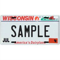 Your Name Your State Custom Metal License Plate - Choose from All 50 States (Wisconsin, 6" x 12" Standard Thickness (.030"))