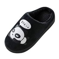 residentD 🌷🌷3.5-14Y Little Kids Girls Slippers Home Cartoon Winter Shoes Big Kids Animal Plush Slippers Winter Warm Shoes (Age:13.5-14Years, Black)