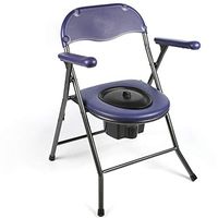 ZBYXZIGJ Bedside Commode Chair Foldable Mobile Toilet Bedside Potty Chair for Adults, Medical Handicap Toilet Seat with Bucket