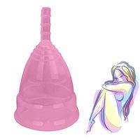 DXJJ Menstrual Cup Alternative to tampons Transparent Reusable Silicone Period Cup for Heavy Flow or Post Childbirth,4PCS,L