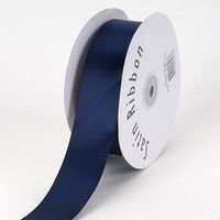 Navy Blue Satin Ribbon Single Face 3/8 inch 100 Yards