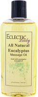 All Natural Eucalyptus Massage Oil, 4 oz, 100% Natural Ingredients, With Sweet Almond Oil and Organic Jojoba Oil, Preservative Free
