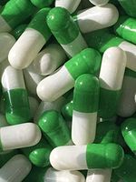 Empty Gelatin Capsules Size 4 Grass Green/White (100)
