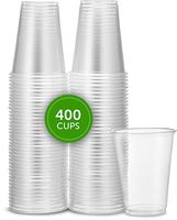 Plasticpro 9 oz Plastic Disposable Clear Durable Drinking Cups(400 count)
