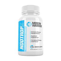 Modern Warrior NootropX 90 Veggie Caps, Cognitive Support Formula // Improves Memory & Focus // Increases Energy (INFINERGY) // Alpha GPC, Uridine, Theacrine, Acetyl-L-Carnitine.