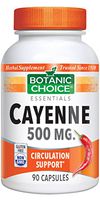 Botanic Choice Cayenne 500mg 90-Count Capsules (Pack of 6)