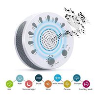Portable White Noise Sound Machine Baby Light Sleep Therapy Regulator with 9 Soothing Sound Plants Baby Sleeping Monitor