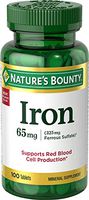 Nature's Bounty Iron 65 Mg.(325 mg  Ferrous Sulfate), 100 Tablets