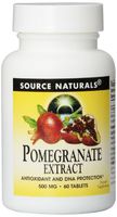 Source Naturals Pomegranate Extract 500mg Complete Whole Fruit Ellagic Acid Antioxidant & Added Fiber - 60 Tablets 