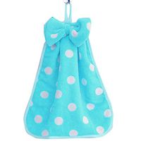 Etuoji Home Kitchen Practical Water Absorption Soft Bow Decor Towel Dust Cloths