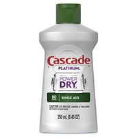 Cascade Platinum Dishwasher Rinse Aid, 8.45 fl oz (Packaging May Vary)