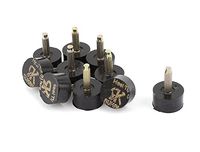 uxcell Round Woman Shoes Repair High Heel Tips Lift Stiletto 12mm 10pcs Black