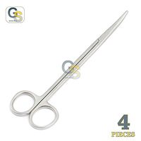 G.S 4 METZENBAUM Dissecting Scissors - Curved, 7" Best Quality