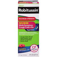 Robitussin Severe CF (8 fl. oz. Bottle) Maximum Strength Cough, Cold, Flu Nighttime Medicine