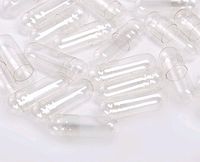 Bowen Empty Gelatin Capsules 0 Size - 1000 Empty Gelatin Capsules (Red/Blue/Clear) (Clear)