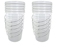 White 2 Gallon Bucket with Gamma Seal Lid (10)