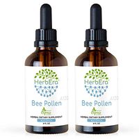 Bee Pollen A120 (2pcs) Alcohol Herbal Extract Tincture, Super-Concentrated Organic Bee Pollen (Bee Pollen) Dried Pollen (2x4 fl oz)
