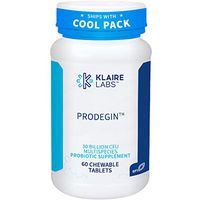 Klaire Labs Prodegin Chewable Probiotic - Powerful Oral Health Support 30 Billion CFU Blend with L. salivarius for Men & Women, Hypoallergenic, Post-Bariatric & GI Support (60 Tablets)