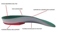 Heel Pain and Plantar Fasciitis Dr Foot Pro Insoles Orthotics with 4 Degree Heel Wedge (USA Shoe Size 6-7)