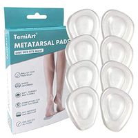 4 Pairs Metatarsal Pads Ball of Foot Cushions for Women and Men, Forefoot Support for Metatarsalgia, Reduces Foot Pain Re-Usable Great for Heels