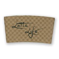 Unique, Recyclable, Printed Coffee Cup Sleeves, 30 Count (Latte Life)