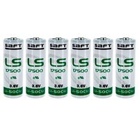 6x SAFT LS17500 A 3.6V Lithium (Li-SOCl2) Battery For Patient Monitoring, Respirators/Oxygen Concentrators, RFID Tracking, Asset Tracking, Theft Prevention, Data Collection, AMR Add-ons