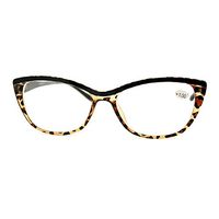 Clear Lens Glasses With Bifocal Reading Lens Womens Rectangular Cateye (leopard, 2.25)