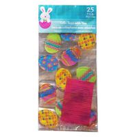 1 pack of 25pcs of Easter Egg Design Cello/Cellophane/Loot Treat Bag 11.5 x 5 x 3 inch