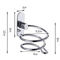 LOSYU Wall-Mounted Hair Dryer Bracket Shelf Stainless Steel Bathroom Shelf Adhesive Storage Box Home Hotel