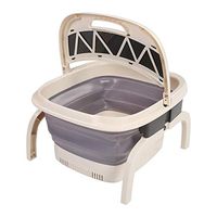 Zyyini Foot Spa Massager, Foldable Portable Massager Heating with Bubble of Foot Bath Tub Relax Tired Feet Use for Home