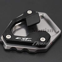 Frames & Fittings Kickstand Foot Side Stand Extension Pad Support Plate for Honda CRF1000L Africa Twin ABS/DCT 2016 2017 - (Color: Black)