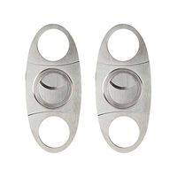 Cigar Cutter V-Cut Stainless Steel Guillotine Cigar Scissors Double Blade 2 Pack