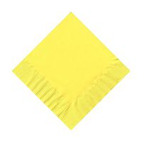 200 Yellow (4 Pks of 50) 2 Ply 10 X 10" Plain Solid Color Beverage Cocktail Napkins