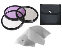 Digital Nc Sanyo VPC-FH1A High Grade Multi-Coated, Multi-Threaded, 3 Piece Lens Filter Kit (37mm) + Nwv Direct Microfiber Cleaning Cloth.