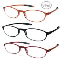 Reading Glasses for Men and Women 3 Pack Lightweight Slim Ultra Clear Vision