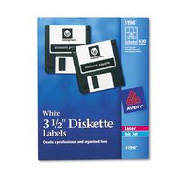 Avery 3.5" Diskette Labels - 3 1/2" Size - Permanent - 9 Labels/ Sheet - 630 Labels/ Box - White - Use With Laser & Inkjet Printers