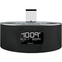 iHome iDL46 Lightning Dock Clock Radio and USB Charge/Play for iPad/iPod and iPhone 5/5S and 6/6Plus iPad Air /iPad Mini (Gray)