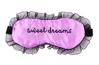 Drasawee Women Sweet Silk Satin Sleep Mask Soft Lace Eye Cover Purple