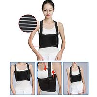 KHXJYC Everyday Medical Broken Rib Brace Belt for Men and Women,Chest Support,Elastic Breathable Brace,Black,S