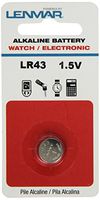 Lenmar LR43 (186) 1.5V Alkaline Battery