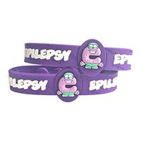 Epilepsy Bracelet Kids– Colorful Seizure Alert Bracelet for Kids –Epilepsy Awareness, Latex-Free Adjustable Wristband for Kids Ages 2+ (2 Pack “Dr. E”) Kid Emergency Bracelet
