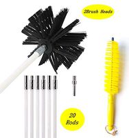 26 Feet Dryer Vent Cleaning Brush, Lint Remover,Fireplace Chimney Brushes, Extends Up to 26 Feet, Includes 20 Flexible Rods, Two Synthetic Clean Brush Heads, 1 Dryer lint Vent Trap Cleaner Brush .