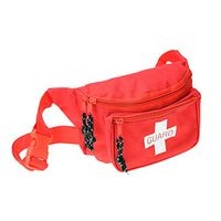 Dealmed Lifeguard Fanny Pack with Logo, E-Z Zipper Design and 3 Pockets, Red (1)