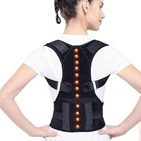 Tcare-Magnetic Therapy Posture Corrector Comfortable Back Support Brace Shoulders and Upper Back to Proper Position - Discreet Vest for Pain Relief (L)