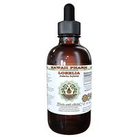 Lobelia Alcohol-Free Liquid Extract, Organic Lobelia (Lobelia Inflata) Dried Herb Glycerite Hawaii Pharm Natural Herbal Supplement 4 oz