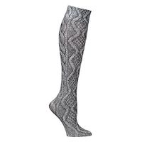 Celeste Stein Women's Moderate Compression Knee High Stockings - Black Lace