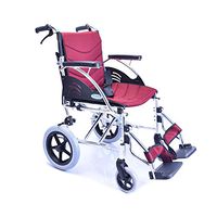 Xiao Jian Wheelchair - Aluminum Alloy Elderly Disabled Hand Push Wheelchair, Lightweight Folding Portable Travel Wheelchair (Color : Small Wheel)