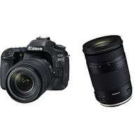 Canon Digital SLR Camera Body [EOS 80D] with EF-S 18-55mm f/3.5-5.6 Image Stabilization STM Lens and Tamron 18-400mm F/3.5-6.3 DI-II VC HLD Zoom Lens - Black